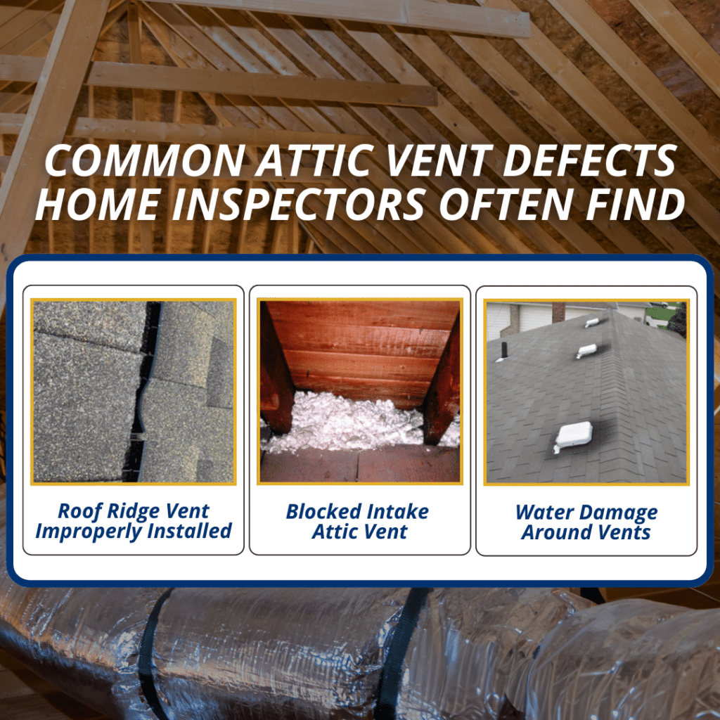 common attic vent defects home inspectors often find