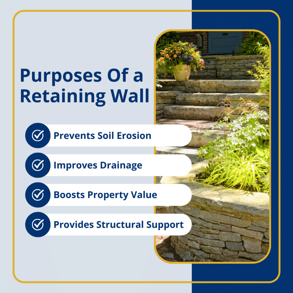 purposes of a retaining wall